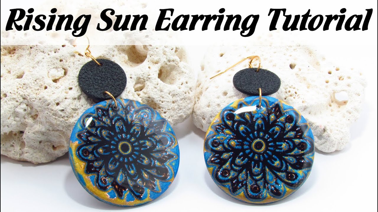 Polymer Clay Rising Sun Earring Tutorial