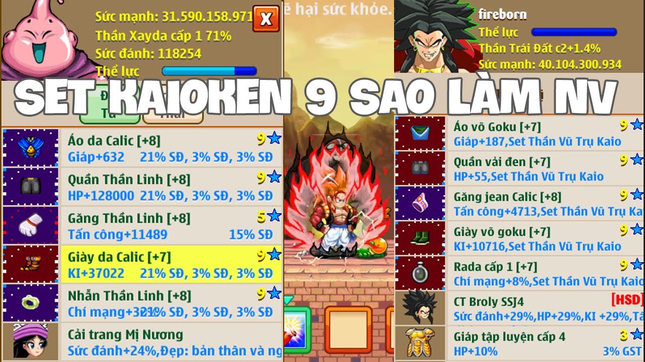 Ngọc Rồng Online - Set Thần Vũ Trụ Kaio 9 Sao Đi Làm Nhiệm Vụ