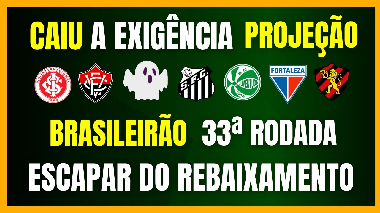 BRASILEIR&Atilde;O 2025 | REBAIXAMENTO | PROJE&Ccedil;&Atilde;O ATUALIZADA | CAIU A EXIG&Ecirc;NCIA PARA ESCAPAR