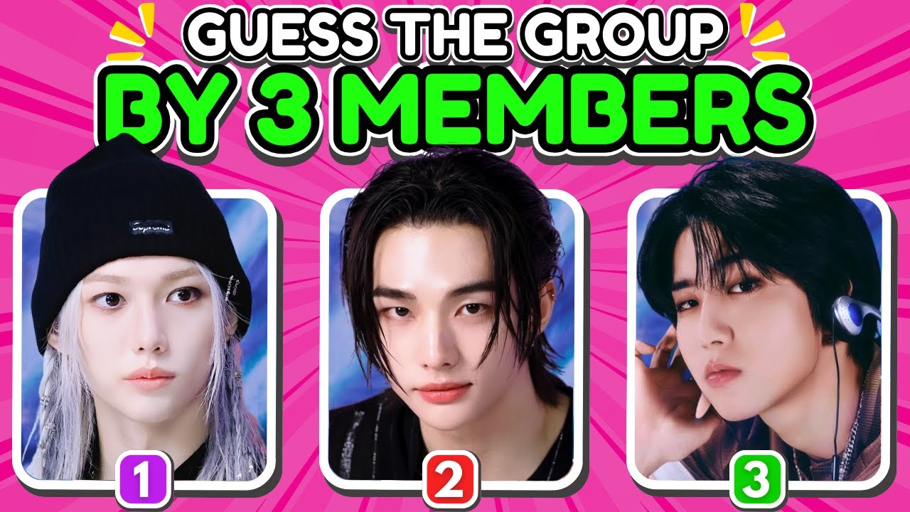 Угадай K-Pop группу по трём участникам! 👥 | K-Pop Quiz Game 2025