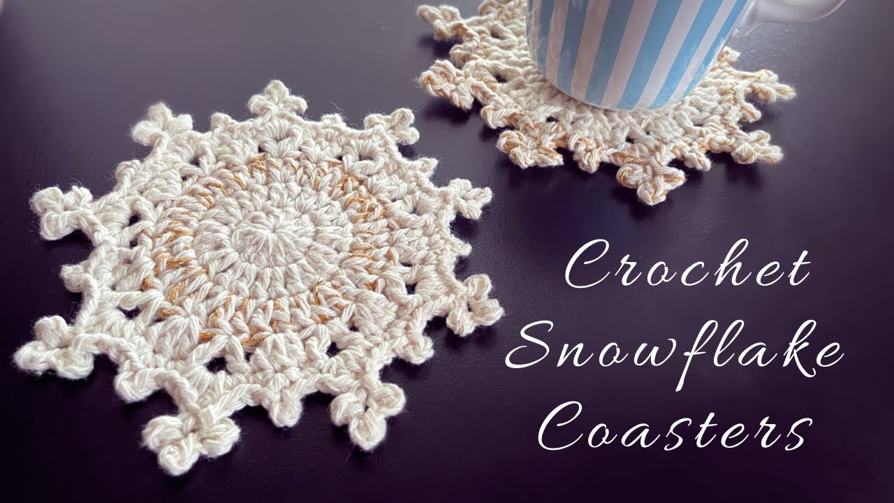 Crochet SnowFlake Coaster Tutorial
