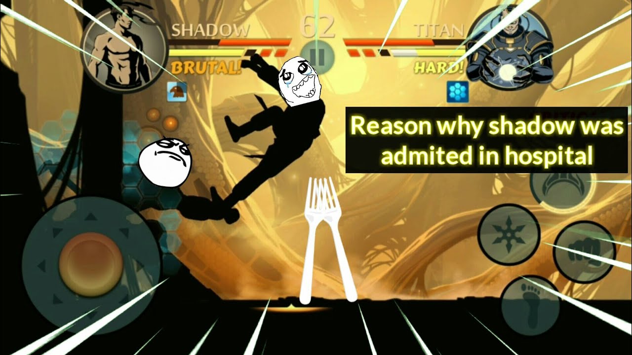 Reason why shadow was admitted in hospital ||shadow fight 2||