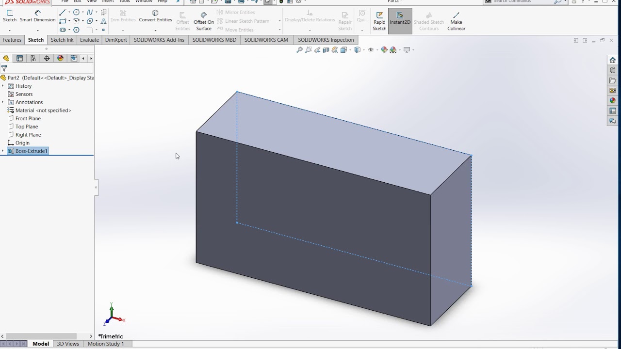 مقدمة في برنامج SolidWorks ( المحاضرة الأولى لمادة الرسم الميكانيكي )