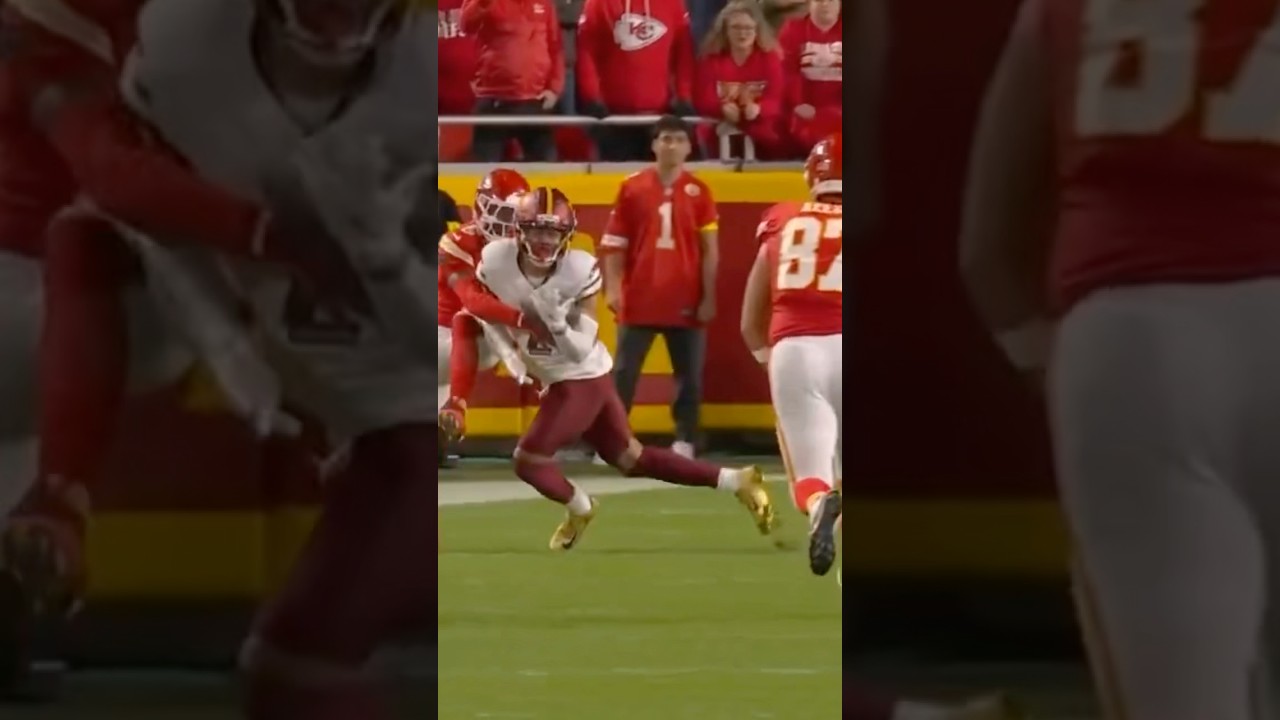 Replay Angle of Marshon Lattimore interception! #Washington #Commanders