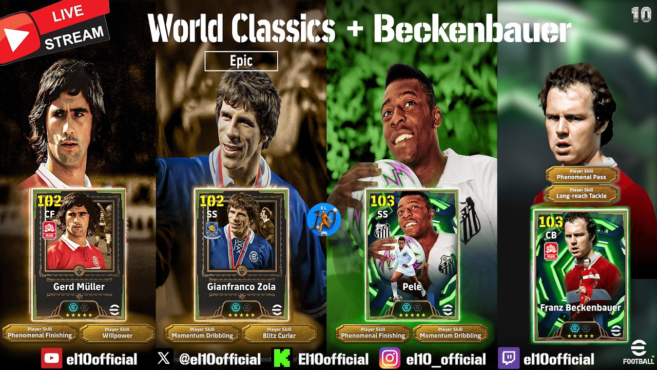 🔥FICHAMOS a PELÉ MÜLLER ZOLA & BECKENBAUER🔥TEST IN GAME📺 eFootball™ 2026 ENTRENAMIENTOS & REVIEW