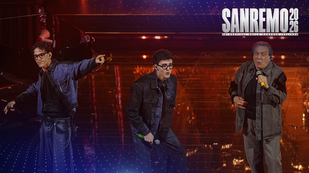 Sanremo 2026 - LDA & Aka7even e Tullio De Piscopo cantano Andamento lento
