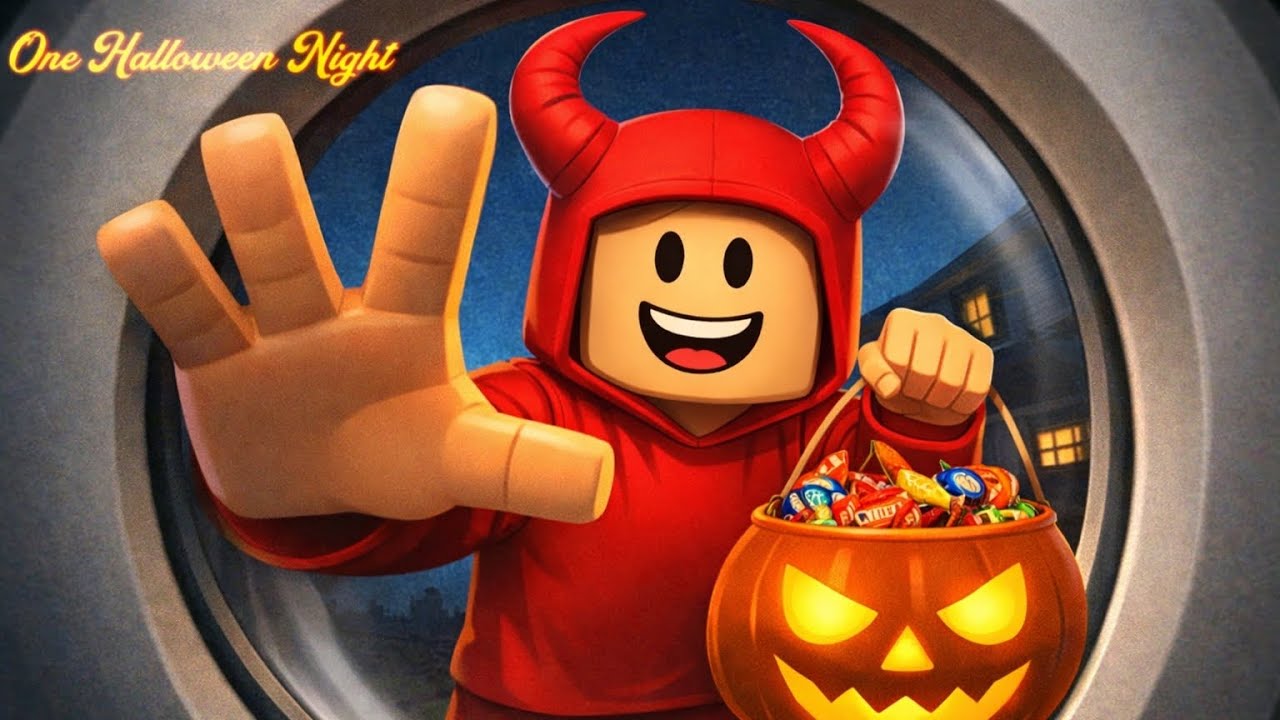 Asking for Candy on Halloween Gone Scary (One Halloween Night Horror Game)#roblox #halloween 