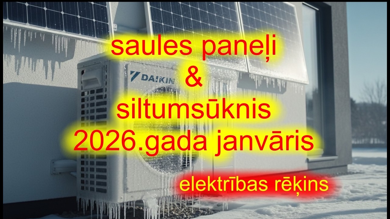 Saules paneļi un siltumsūknis, elektribas rēķins par 2026.gada janvāri