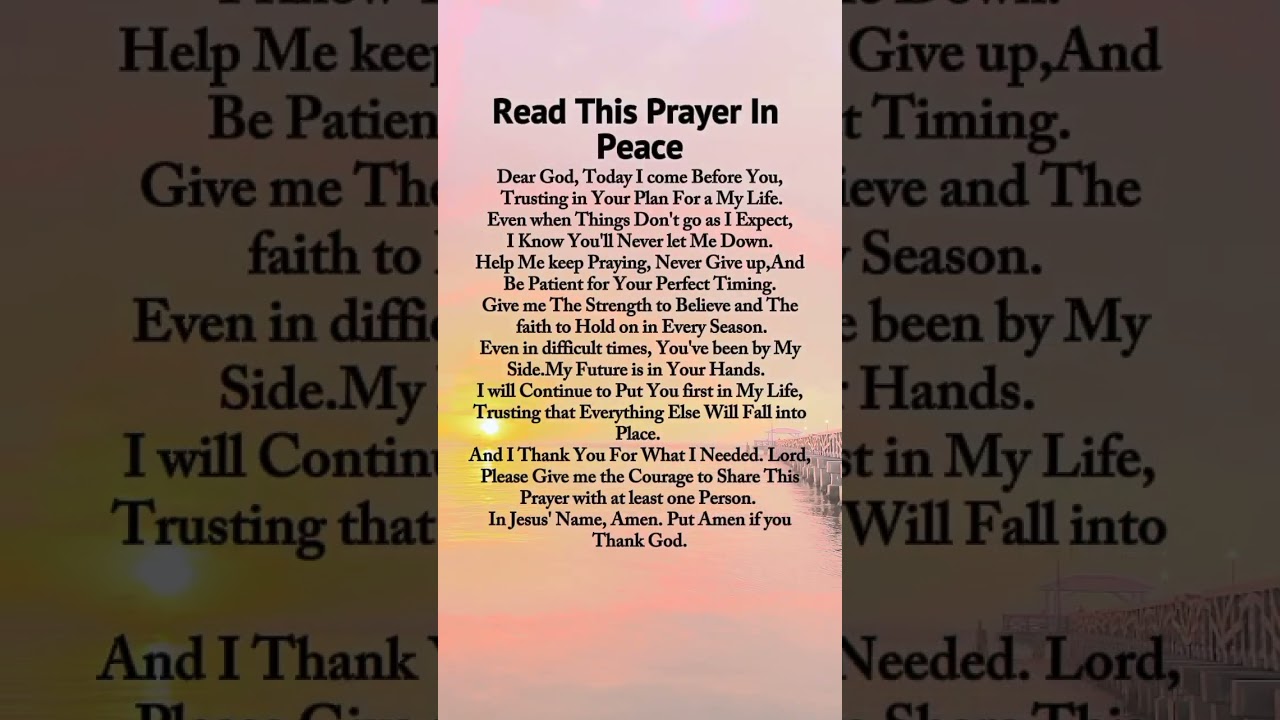 Read this prayer in peace #christianprayer #gospel #prayer #reflection #hope #faith