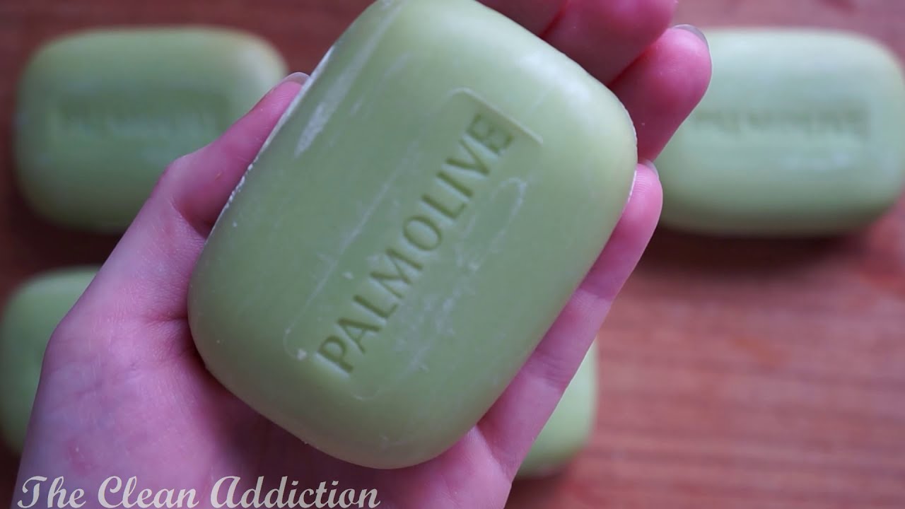 ASMR Retro soap cutting of 6 antique, dry Palmolive soaps 💚