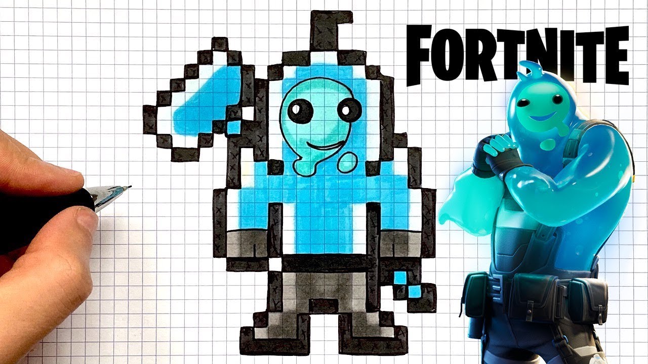 COMO DIBUJAR RIPLEY SKIN FORTNITE PIXEL ART