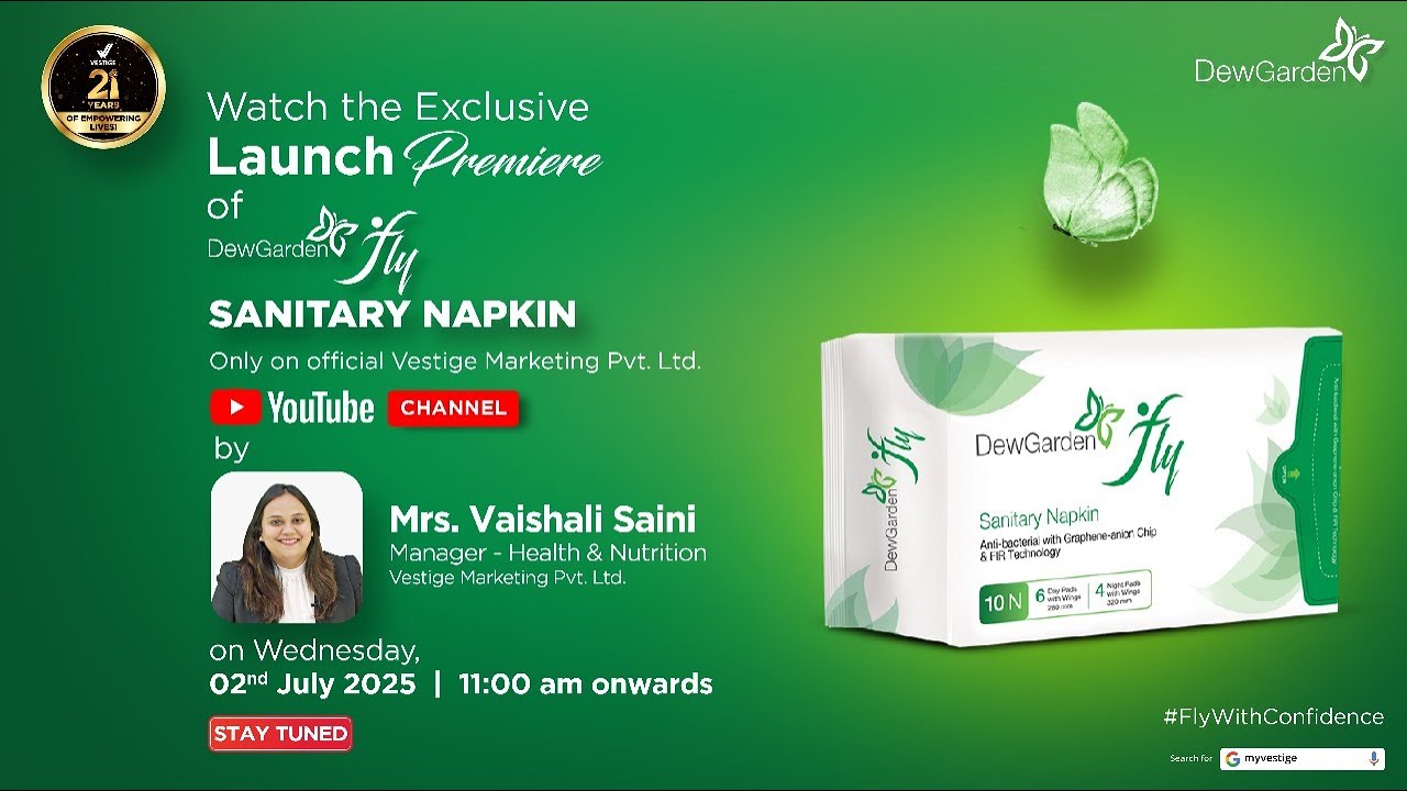 Launching of DewGarden Fly Sanitary Napkin I Symbolising Comfort & Protection I Fly with Confidence