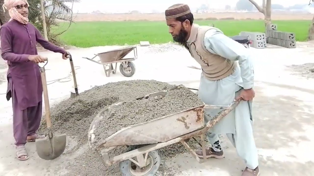 Amazing process of making concreteblocks | production of  blocks with subtitles #bashirsaivra 