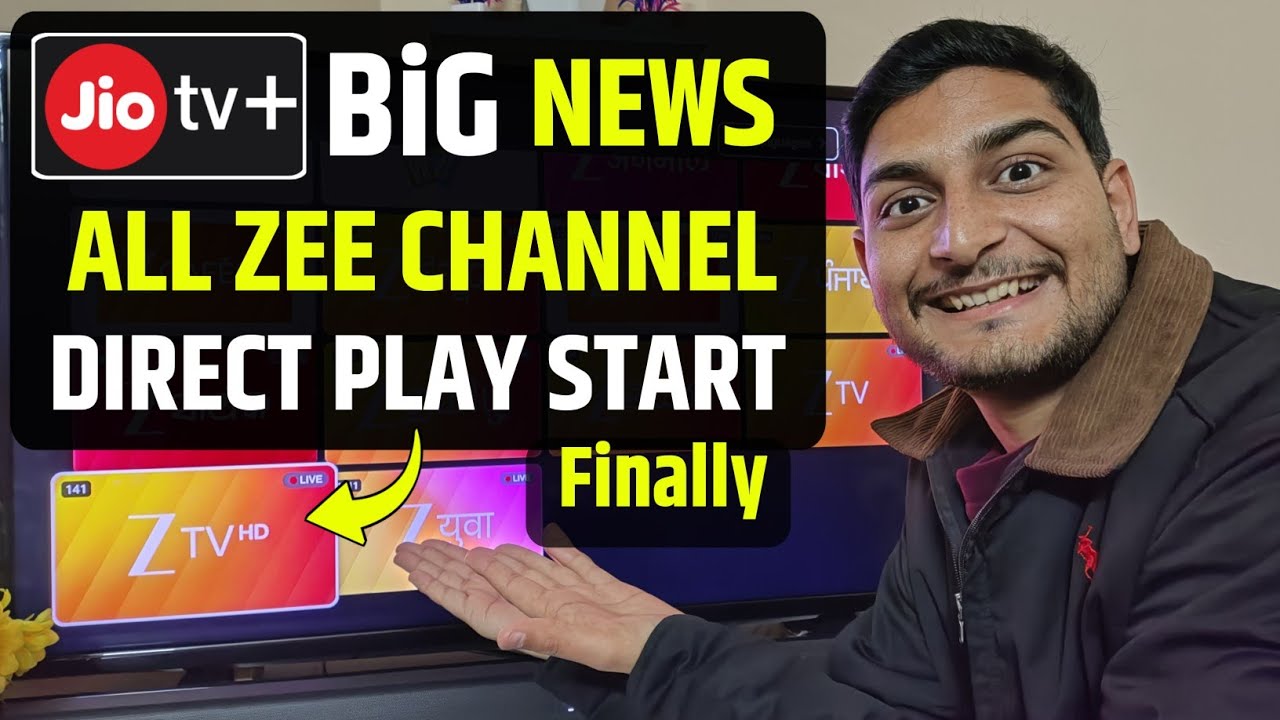 JioTv Plus | BiG News | Finally All Zee Channel Direct Play Start | 3 New Channel Add