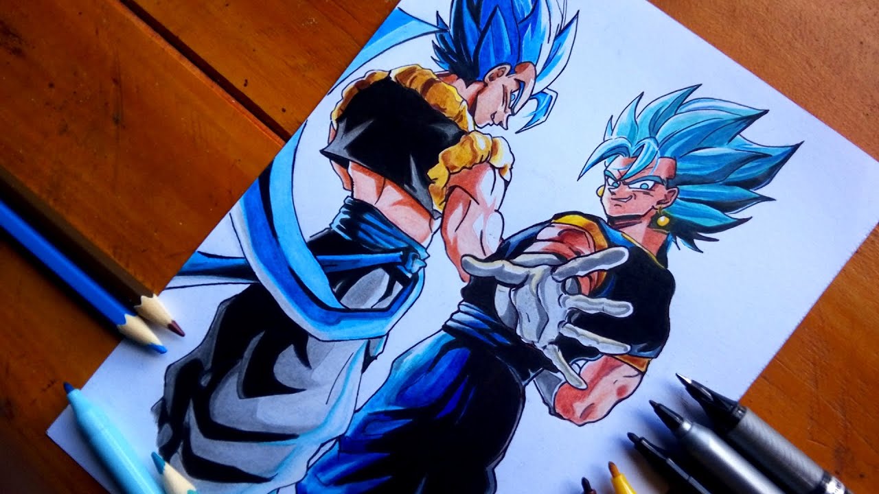 Como Desenhar o Gogeta e Vegito Ssj BLUE