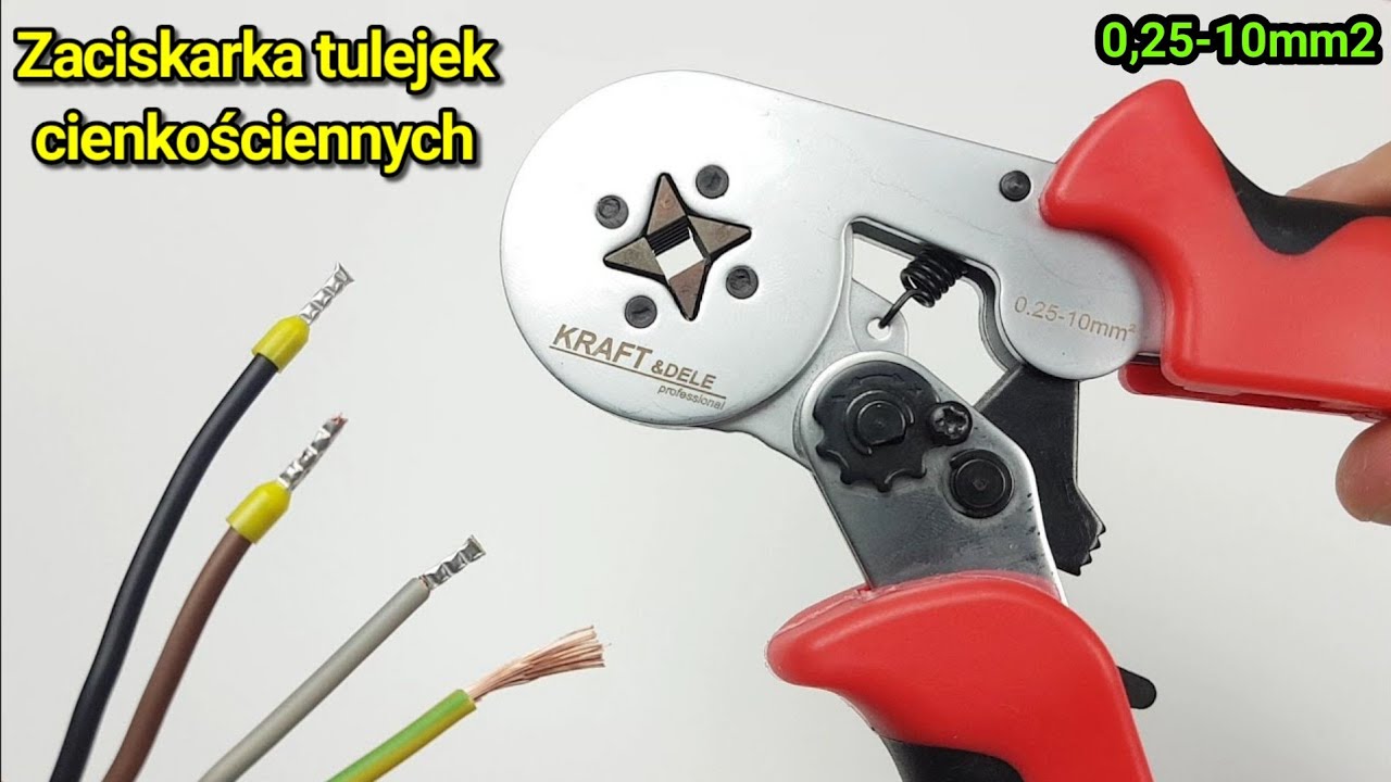Zaciskarka praska tulejek cienkościennych kablowych - czy warto kupić? 🤔 Kraft&Dele za 47 zł - test