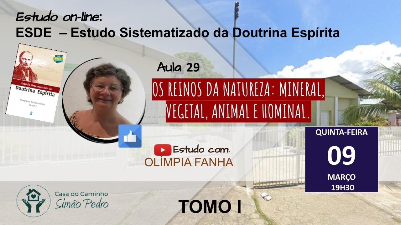 ESDE 1: Aula 29 - Os reinos da natureza: Mineral, vegetal, animal e hominal.