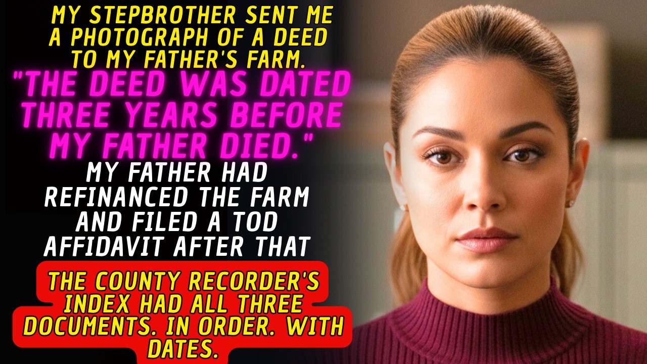 My Stepbrother Showed Me a Deed to Dad's Farm — Dad Had Filed a TOD and a Mortgage After That Date