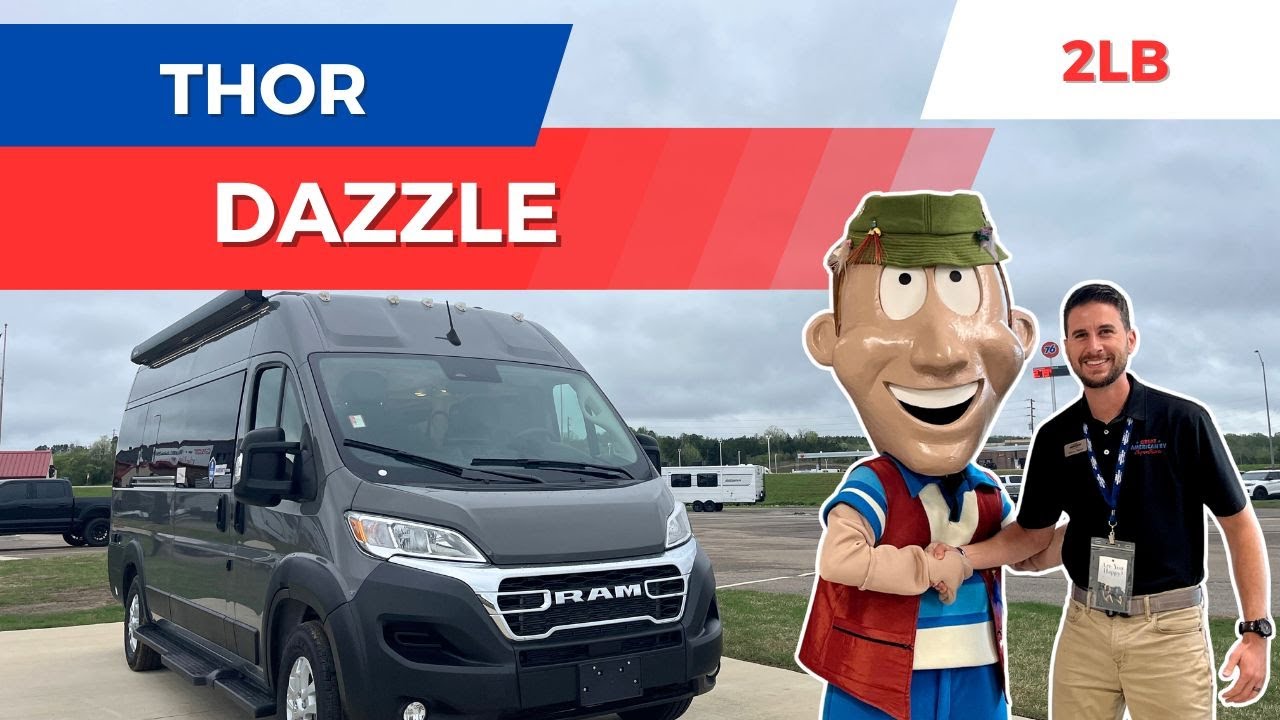 2025 Thor Motor Coach Dazzle 2LB | CAMPER VAN WITH REAR WET BATH!!