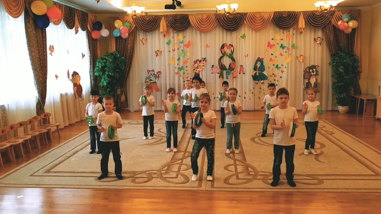 Танец с бубнами (старшая группа) Коломна, детский сад 15 