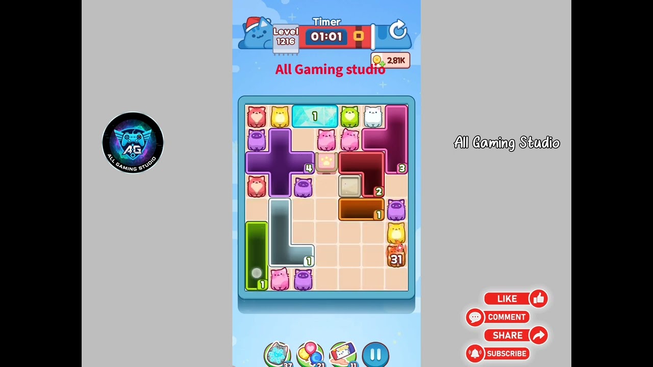 Drop the cat level 1216 walkthrough solution 