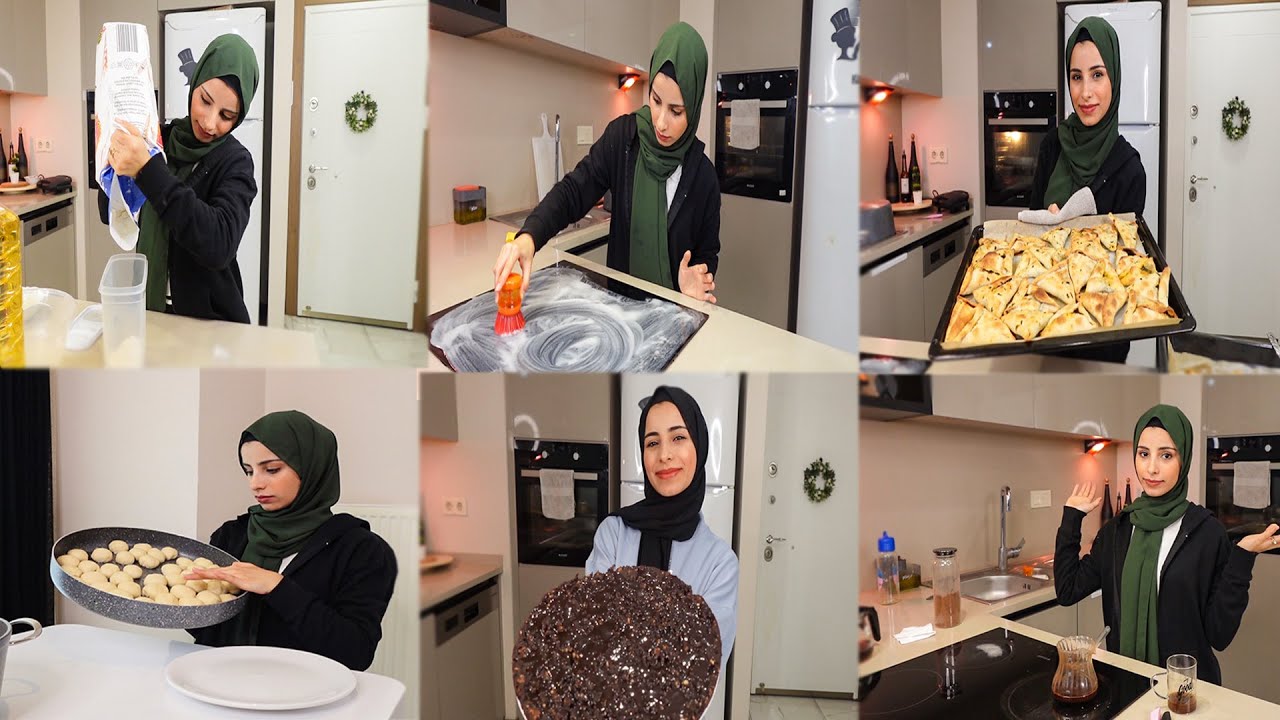 روتيني المسائي الشتوي..فطاير السبانخ واطيب واسهل نوع حلو!
