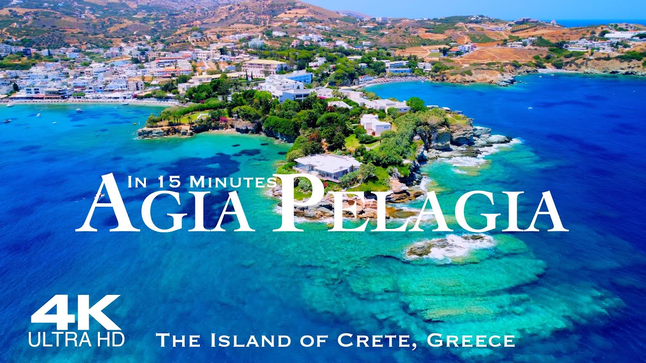 AGIA PELAGIA 🇬🇷 Αγία Πελαγία Drone Aerial 4K | Crete Κρήτη Ελλάδα Greece