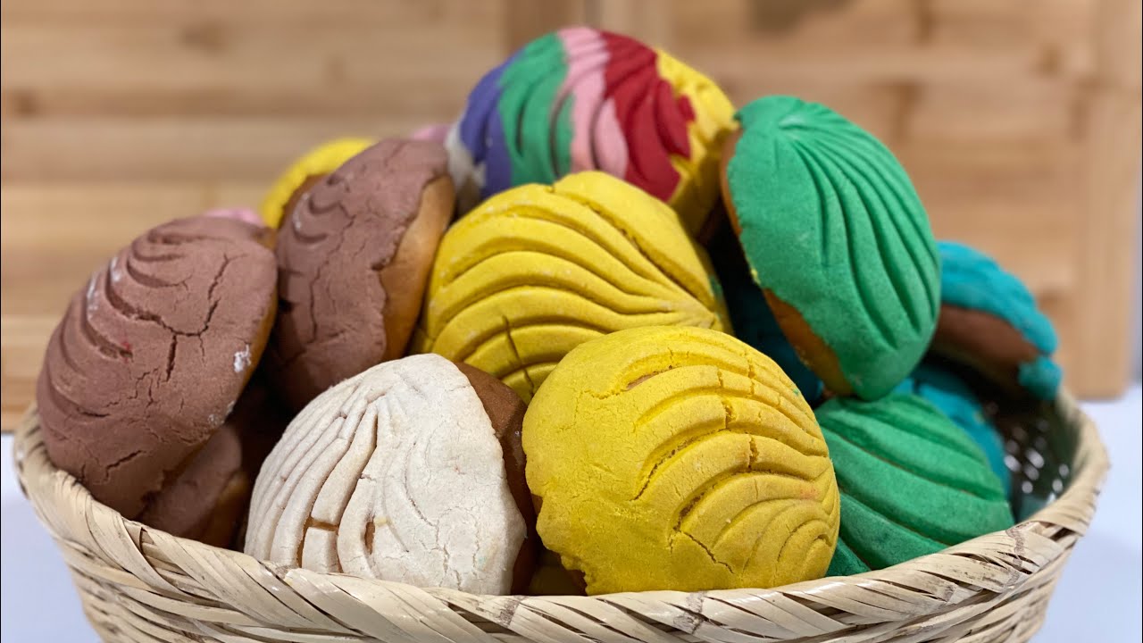 CONCHAS DE COLORES PAN MEXICANO NO HUEVO 🥚 NO LECHE 🥛