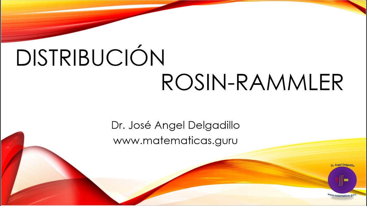 Ajuste de una distribución de Tamaño utilizando la ecuación de Rosin-Rammler.