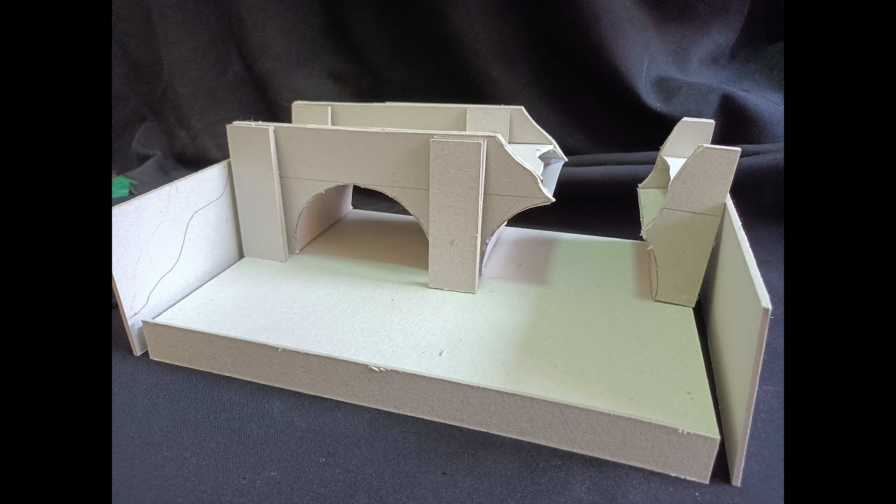 Scale model broken bridge diorama (part 1) 1/35. How to make