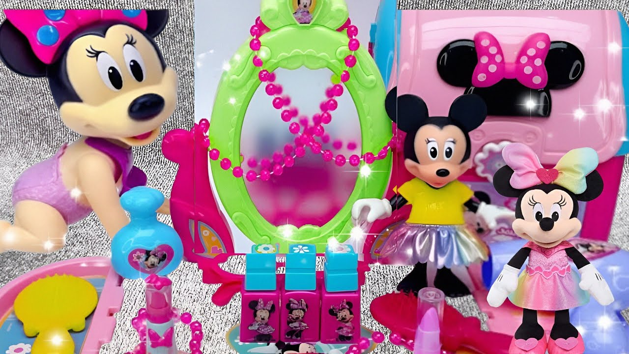  Disney Minnie Pink Makeup Vanity Box Unboxing | Complete Toy Beauty Set Review