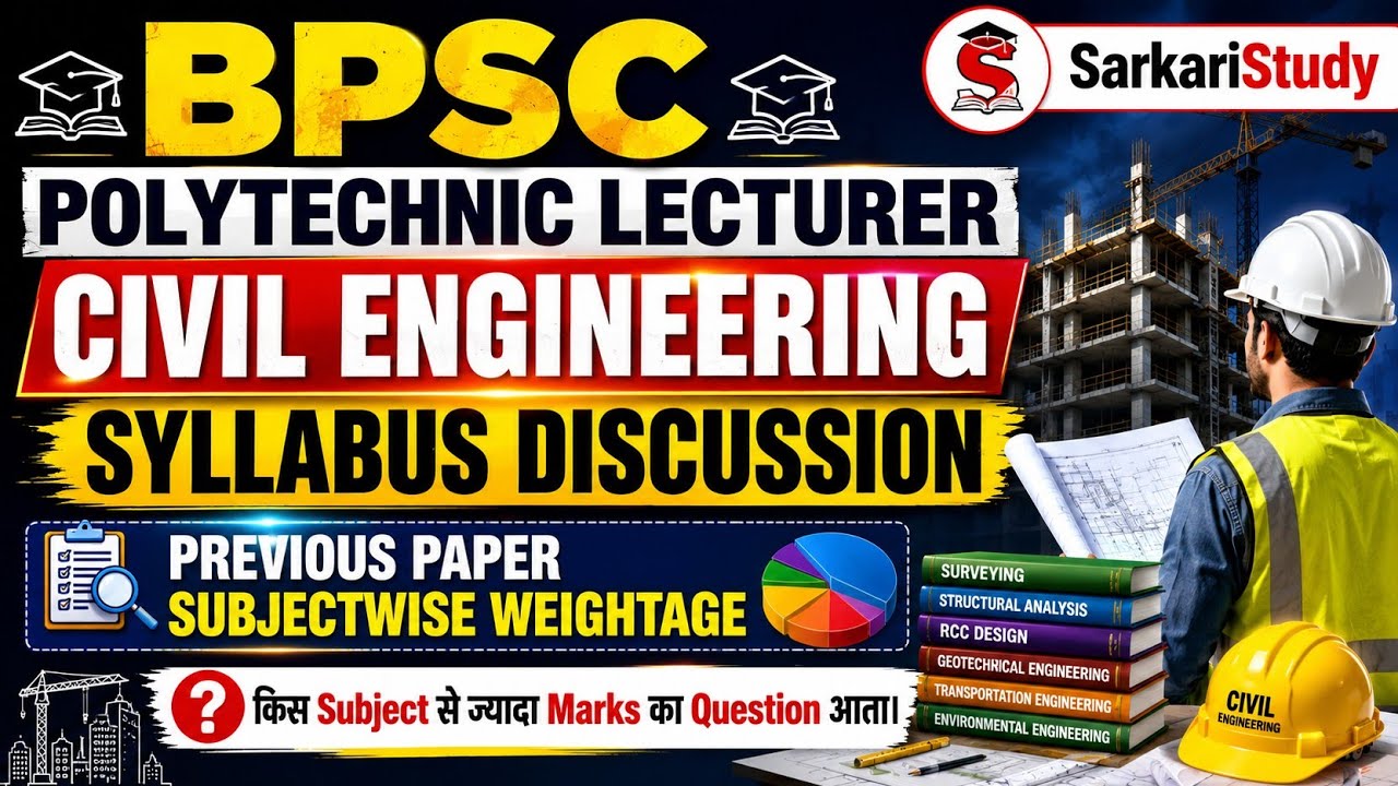 BPSC Polytechnic Lecturer Civil Engineering | Complete Syllabus + Previous Year Weightage 🔥