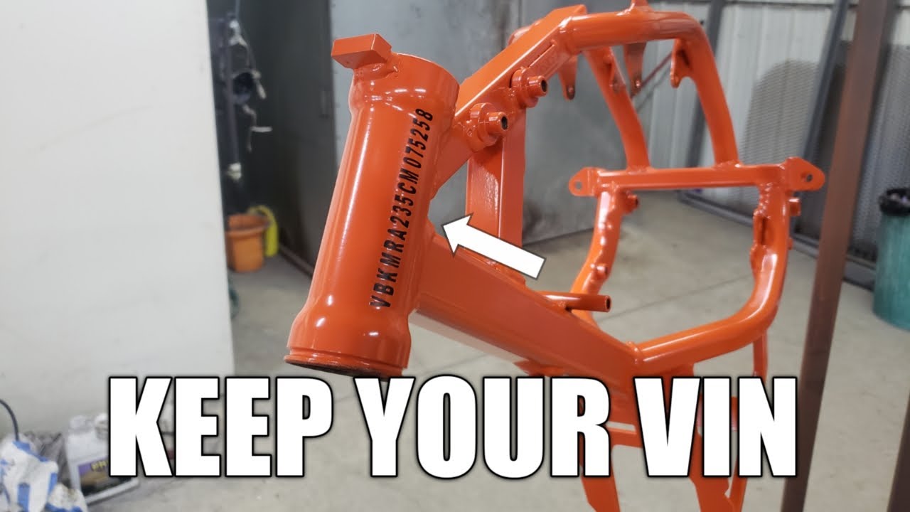 Powder Coating - Powder Coating a KTM Dirt Bike - 50cc KTM Kids Dirt Bike