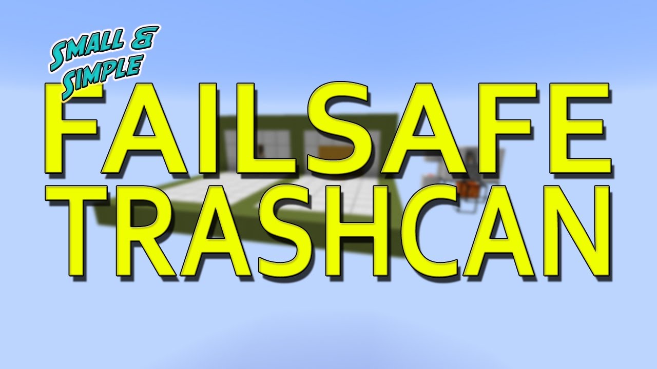 Fail Safe Trashcan [Small & Simple] | Vanilla Minecraft