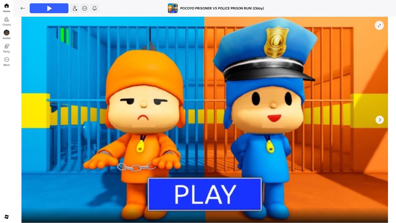 Pocoyo Prisoner vs Police Prison Run! 😱 | Roblox Obby