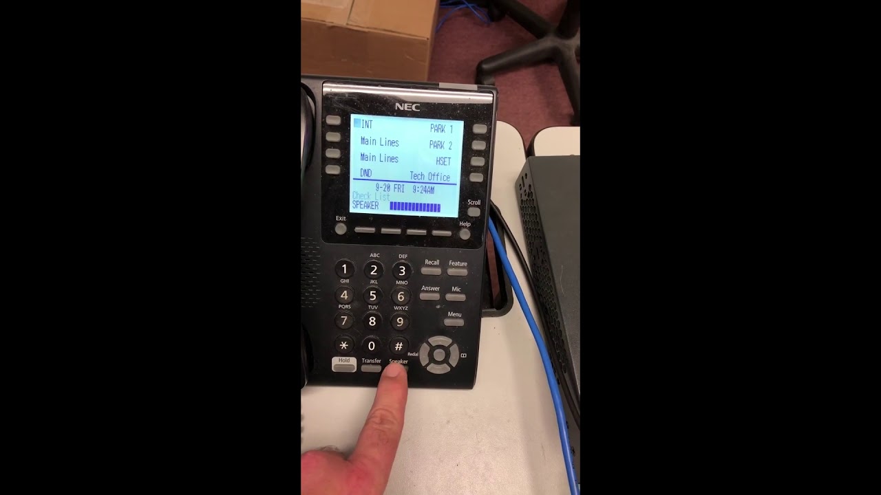 NEC Phone Speaker Volume