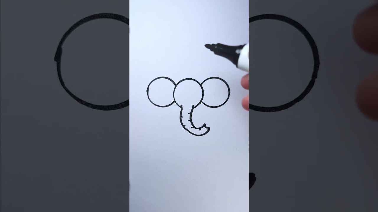Elephant sketch Time🐘 Coin Drawing Hack🥹