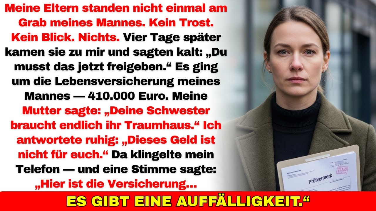 Meine Eltern ignorierten das Grab meines Mannes — dann wollten sie seine 410.000€-Lebensversicherung
