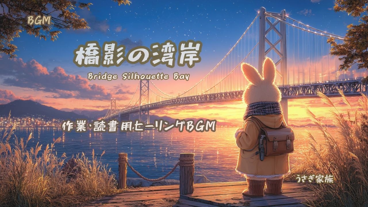 橋影の湾岸 | Bridge Silhouette Bay | Calm Night Healing Music for Inner Stillness