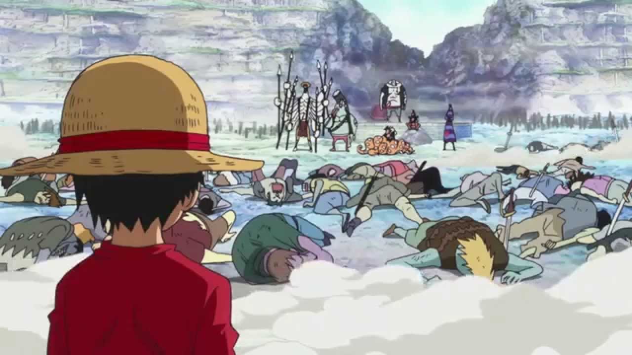 Momenti epici One Piece: Luffy usa l'haki su 50.00 uomini-pesce