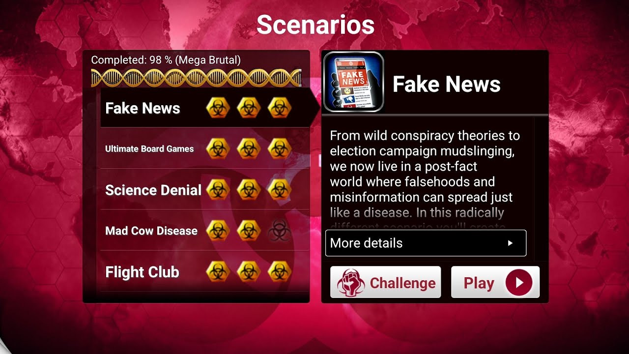 Plague Inc. Fake News Scenario Mega Brutal