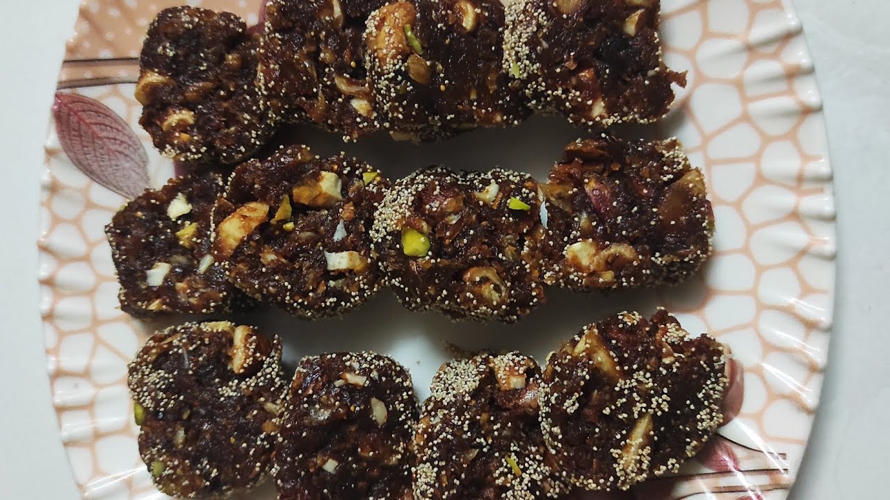 Sugar free and healthy khajur Anjeer Roll 😊 /  khajur Anjeer pak