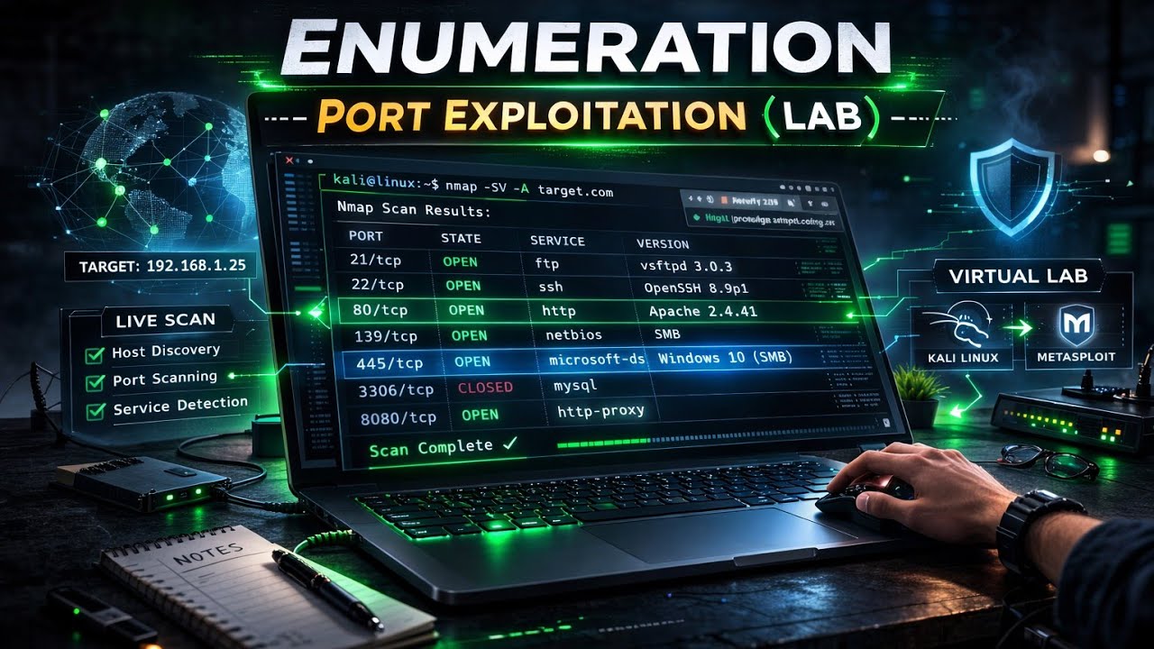 Enumeration & Port-Based Exploitation | Metasploitable 2 Practical (Ethical Hacking Lab)
