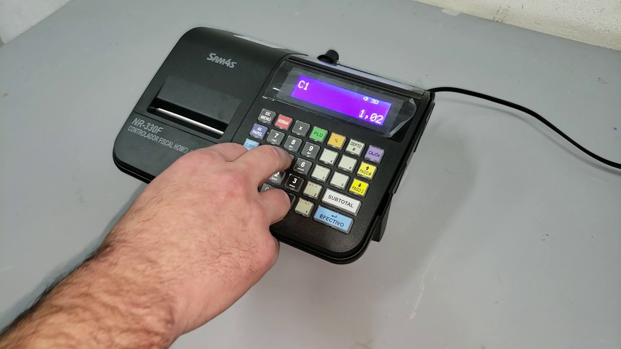 Registradora fiscal Sam4s NR330F - Funcionamiento básico -  Piteo