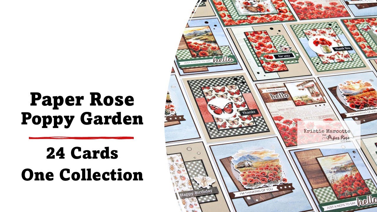 Paper Rose Studio | Poppy Garden | 24 Cards 1 Collection