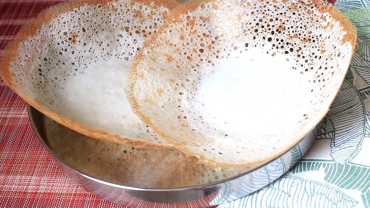 PALAPPAM  / KERALA APPAM RECIPE / SOFT IN THE CENTER , CRISPY AROUND THE EDGES / #appam #palappam