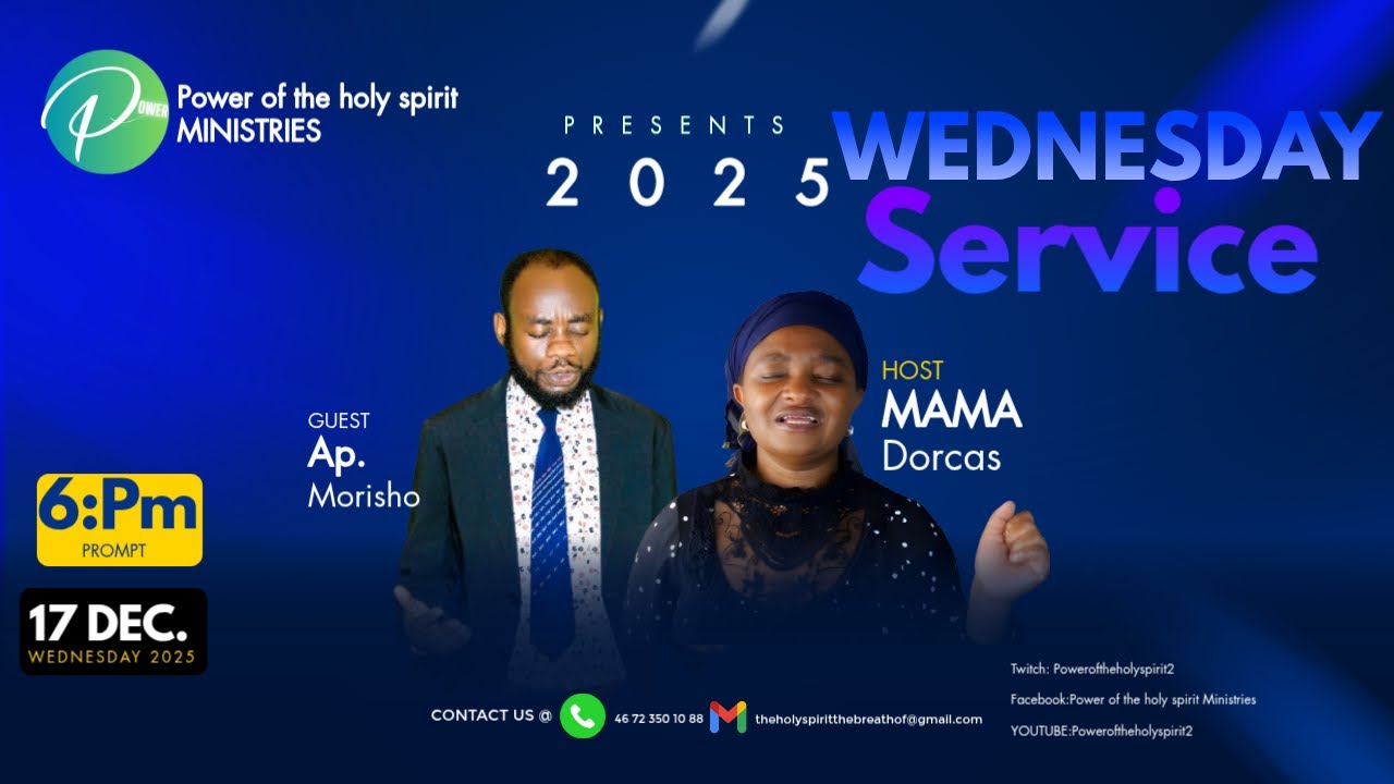 WEDNESDAY SERVICE! special DAY Mama dorcas & Ap. Morisho UG-Power of the holy spirit