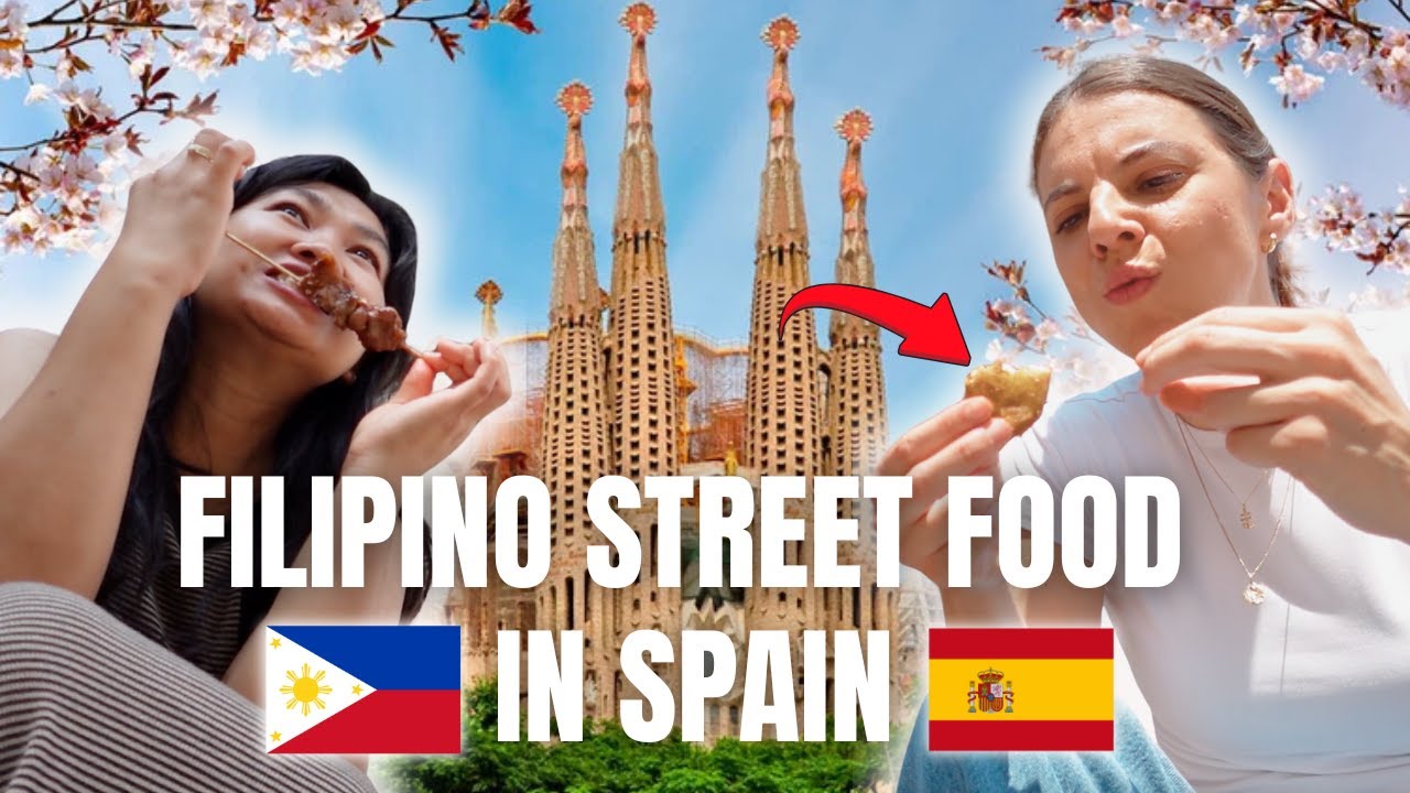 Mukbang FILIPINO street food in... BARCELONA!!