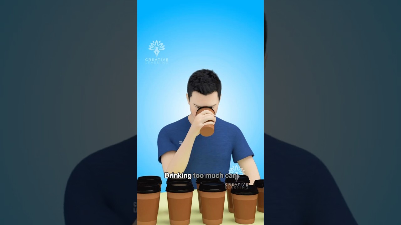 What Happens When You Drink Too Much Coffee ☕️ #short #coffeeaddict Creativelearning3d
