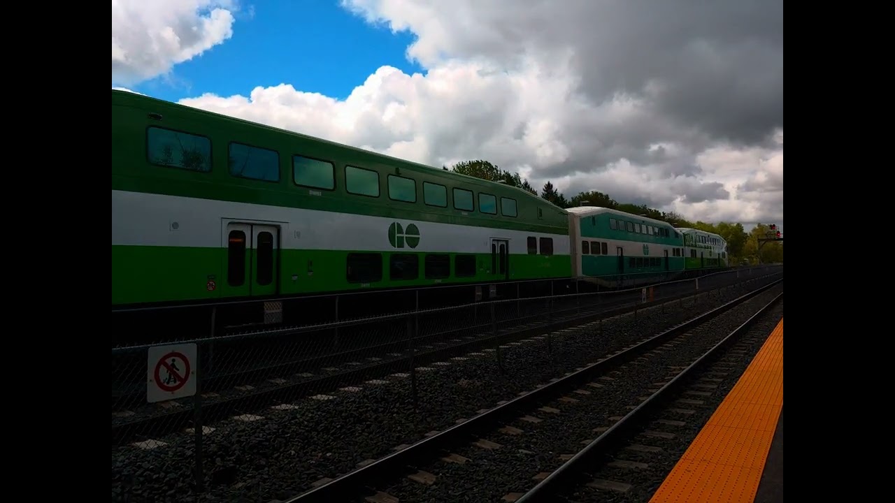 Go Transit Go train Departs Eglinton GO station